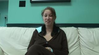 Big Tit Teen first Timer Gets Naked on our Couch 2