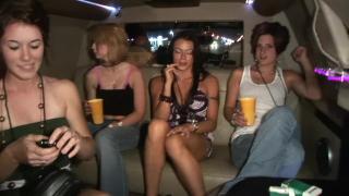 7 Girls Flash and Party in Limo on the way to the Club 4