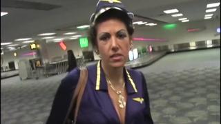 Cougar Stewardess Railed by Black Dick 1