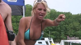 Girls Dance Party and Flash their Tits on Top of a Boat 12