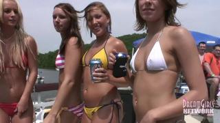 Girls Dance Party and Flash their Tits on Top of a Boat 5