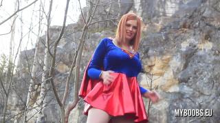 Alexsis Faye Busty SuperWoman Cosplay Outdoor Play 1