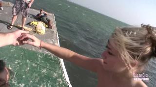 Two Hot Blondes Parasail Naked then Pee Afterward 12