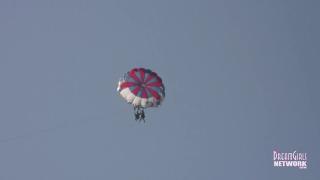 Two Hot Blondes Parasail Naked then Pee Afterward 1