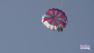 Two Hot Blondes Parasail Naked then Pee Afterward 2