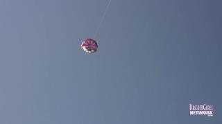 Two Hot Blondes Parasail Naked then Pee Afterward 3