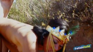 Indian Beauty Gets Intense Fucking from Big White Cock Outdoor 10