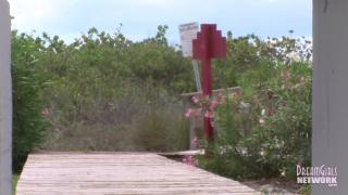 Hot first Time Flasher at a Public Beach 1