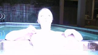 Sunburned Blonde Strips off Bikini in Hot Tub 11