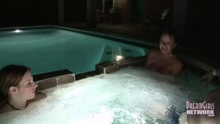 Sunburned Blonde Strips off Bikini in Hot Tub 2