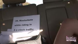 Horny Coed can't help herself and Masturbates in Traffic 1