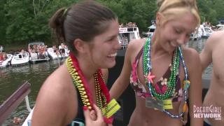 Coeds are Convinced to Show their Tits at Party Cove 11