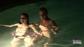 Sneaking into the Hotel Pool Late Night with two Naked Chicks 7