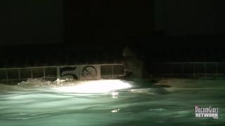 Sneaking into the Hotel Pool Late Night with two Naked Chicks 9