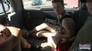 Pack Wild Car Ride with two Spring Break Chicks Hooking up Milf