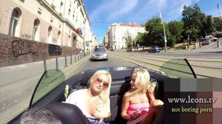 Daisy Lee and Victoria Pure are outside having Cabrio Fun - Summer Tribute 5