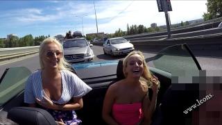 RISKY BUSINESS MORE FUN Big Tits Blondes are having Fun on the Road REALITY 9
