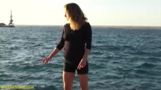 Hot Flexi Girl Alisa Adelson Loves Naked Yoga on the Beach 2