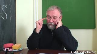 Old Teacher Pavel Terrier Fucks Teen Ebony Student in the Class Room 6