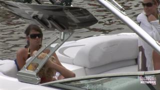 Voyeur Home Video of Girls Partying Naked on a Houseboat 9