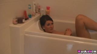 Busty StepSister Encourages Guy to CUM in her Bath 1