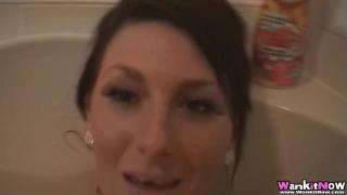Busty StepSister Encourages Guy to CUM in her Bath 5