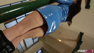 SHAY HENDRIX BLUE PVC PANTYLESS JOI DOMINATION 3