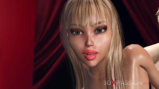 3d Hot Dickgirl Fucks a Horny Blonde on the Fashion Model Podium 10