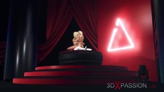 3d Hot Dickgirl Fucks a Horny Blonde on the Fashion Model Podium 12