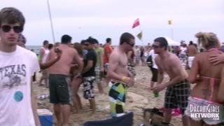Bikini Clad Coeds with Big Ole Titties Dance on the Beach 12