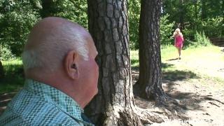 Grandpa Mireck Gets Nice Outdoor Blowjob from 18yo Blonde Girl 3