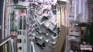 Risky Public Flashing in a Local Hardware Store 3