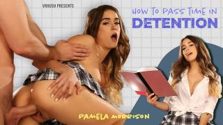 VRHUSH Naughty Schoolgirl Pamela Morrison Riding a Big Dick in VR 1