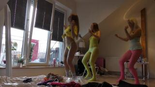 Pillow Fight Sexy Teens at Home two Czech one Italian Teens Wild Party 6