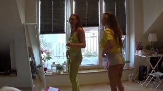 Pillow Fight Sexy Teens at Home two Czech one Italian Teens Wild Party 8