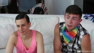 FIRST THREESOME! Brace Face Twink & best Friend Anally Pounded at Casting 3