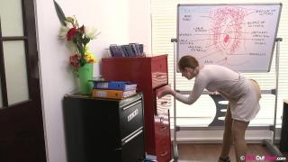 Hairy Redheaded Secretary Darcy Masturbates in the Office 11