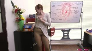 Hairy Redheaded Secretary Darcy Masturbates in the Office 3