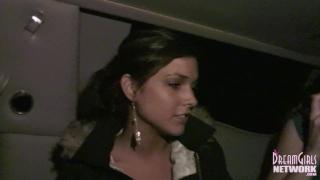 Partying Coeds Kiss Flash and Show Pussy in the Limo 4