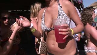 MTV Beach Party with Bikini Clad Coed Flashers 11