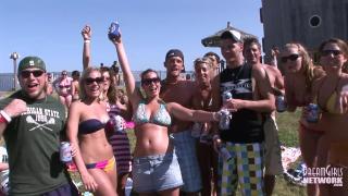 MTV Beach Party with Bikini Clad Coed Flashers 6