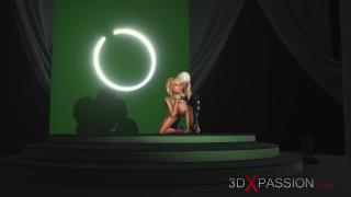 3d Hot Active Shemale Fucks a Horny Girlfriend on the Fashion Model Podium 10