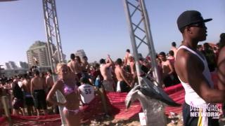 Awesome College Teen Tits Flashed during Texas Beach Party 12