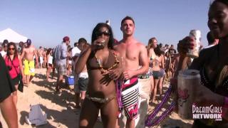 Awesome College Teen Tits Flashed during Texas Beach Party 5