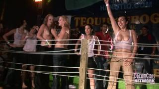 Nervous Coeds take their Shirts off in Spring Break Contest 7
