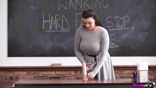 Busty School Teacher gives a Lesson in how you should JERK YOUR DICK! 4