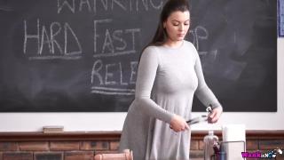 Busty School Teacher gives a Lesson in how you should JERK YOUR DICK! 5