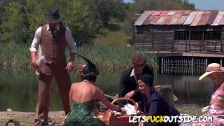 Cowboy Role-Play outside Orgy 1