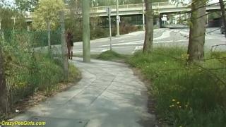 Young Beauty Teen Peeing in Public 10