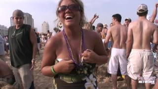 Hot College Coeds Flash Perfect Tits for Beads on the Beach 2